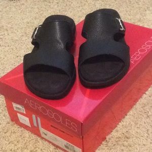 Black Aerosoles Slide Sandal